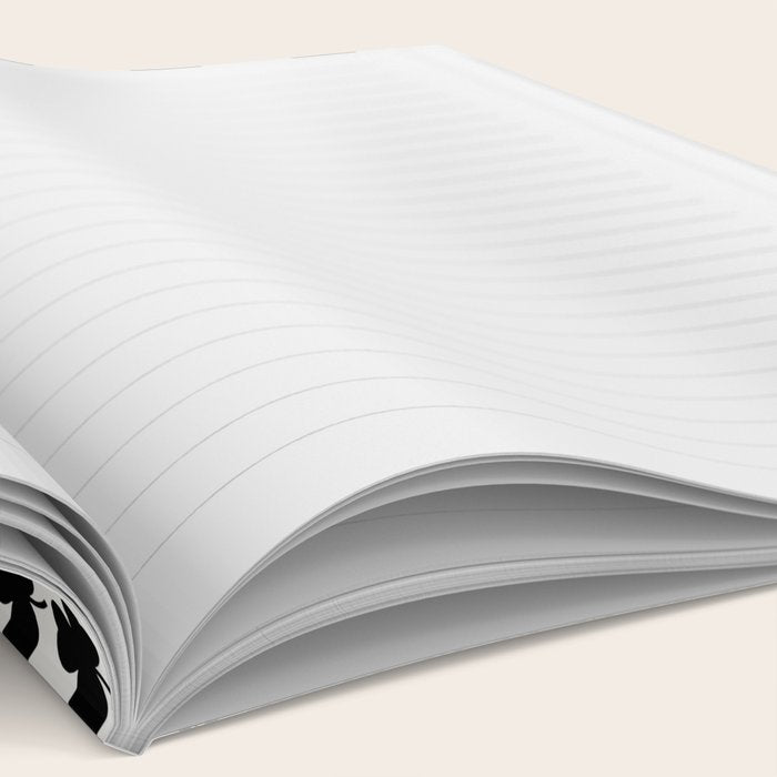 Clovers I Black and White Botanical Pattern Notebook Gallery Image 2
