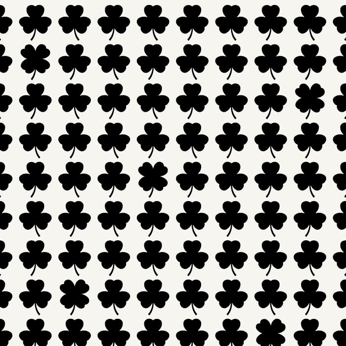 Clovers I Black and White Botanical Pattern Coffee Mug Gallery Image 2