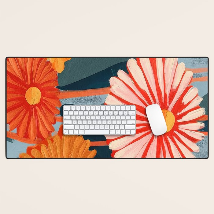 Dahlia Flower Painting Desk Mat Gallery Image 1