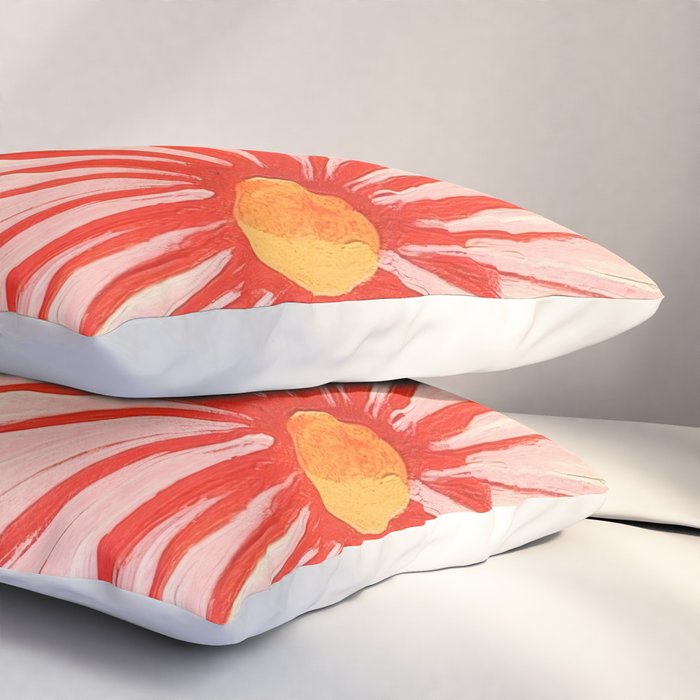 Dahlia Flower Painting Pillow Sham Gallery Image 3