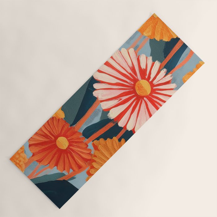 Dahlia Flower Painting Yoga Mat Gallery Image 1