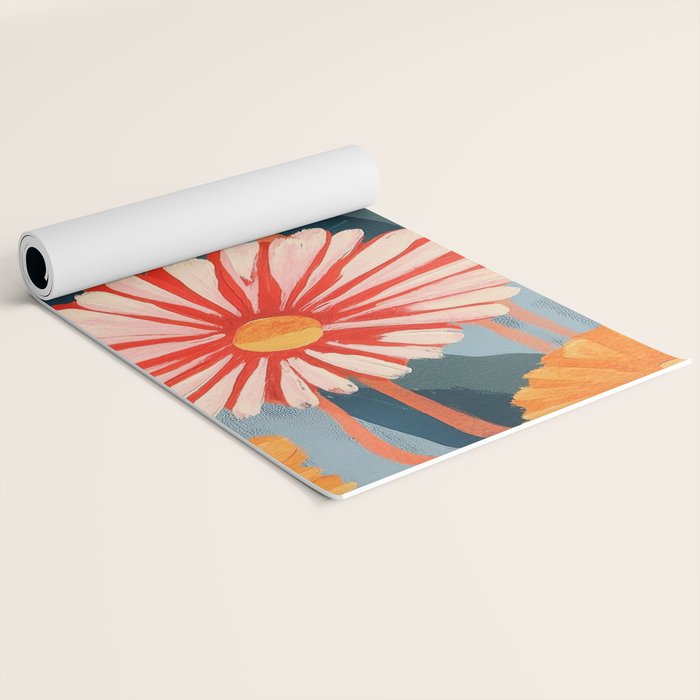 Dahlia Flower Painting Yoga Mat Gallery Image 2