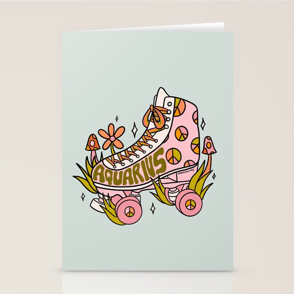 Aquarius Roller Skate Stationery Card Gallery Image 2