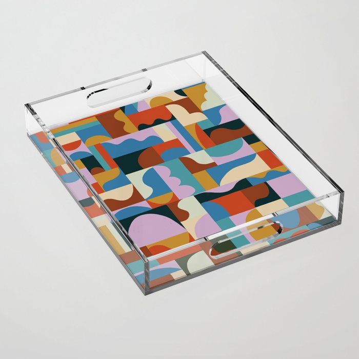 Abstract mosaic Acrylic Tray Gallery Image 1