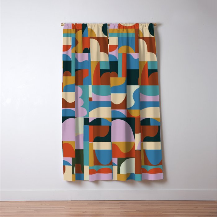 Abstract mosaic Window Curtain Gallery Image 3