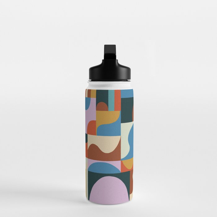 Abstract mosaic Water Bottle Gallery Image 3