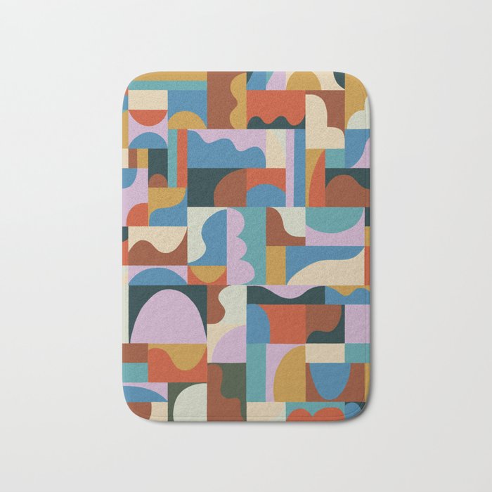 Abstract mosaic Bath Mat Gallery Image 1