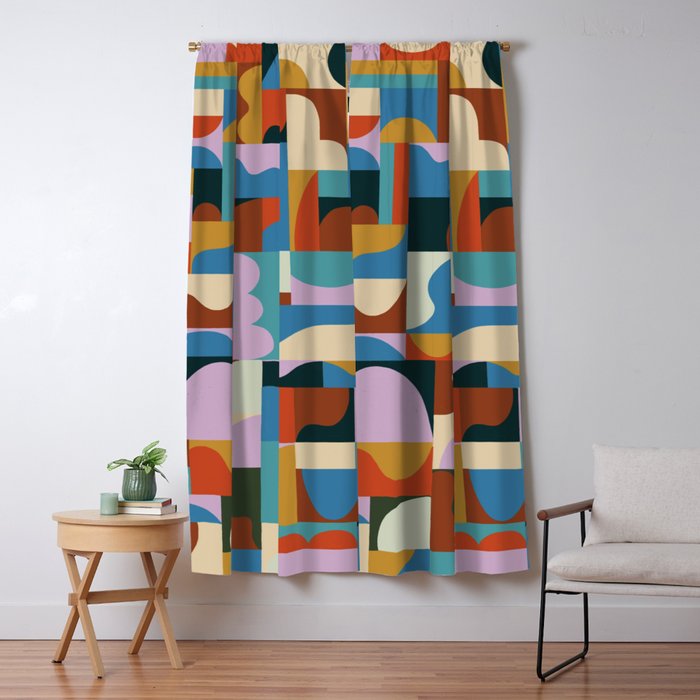 Abstract mosaic Window Curtain Gallery Image 5