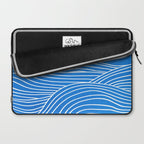French Blue Ocean Waves Laptop Sleeve Gallery Image 2