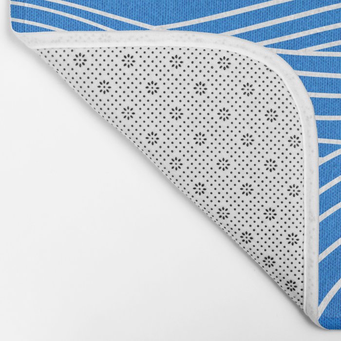 French Blue Ocean Waves Bath Mat Gallery Image 2