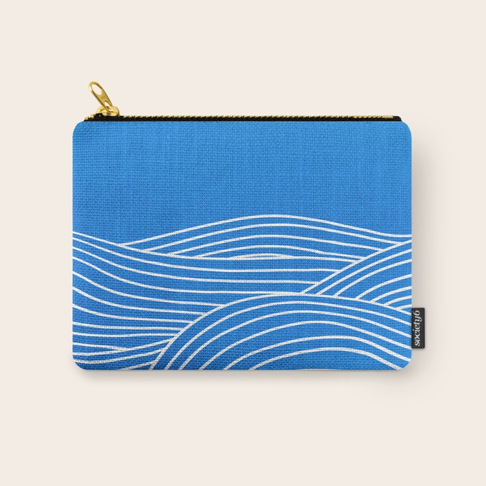 French Blue Ocean Waves Carry All Pouch Gallery Image 1