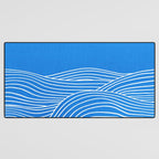 French Blue Ocean Waves Desk Mat Gallery Image 3