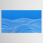 French Blue Ocean Waves Tablecloth Gallery Image 2