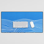 French Blue Ocean Waves Desk Mat Gallery Image 1
