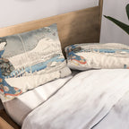 Japanese Vintage Kunisada Hiroshige Snowy Landscape Pillow Sham Gallery Image 2