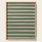 Triple Stripe Pattern Muted Green, Cream, Pink Serving Tray Gallery Image 1