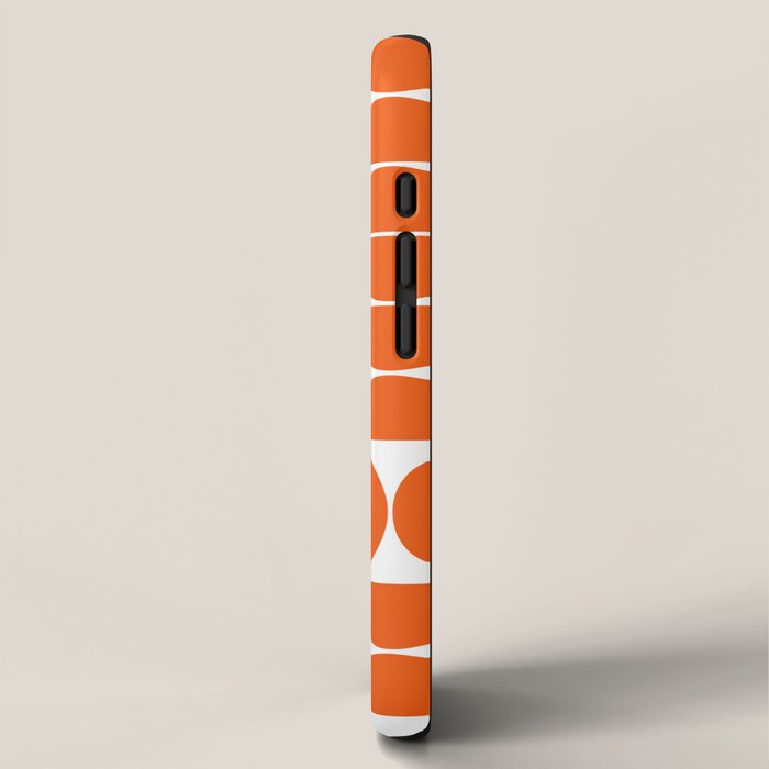 Mid Century Modern Geometric 04 Orange iPhone Case Gallery Image 2