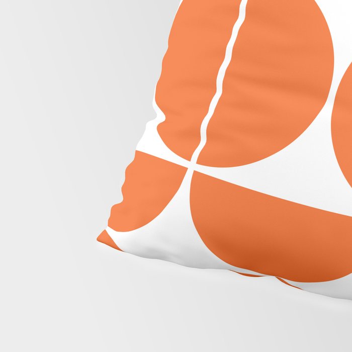 Mid Century Modern Geometric 04 Orange Pillow Sham Gallery Image 4