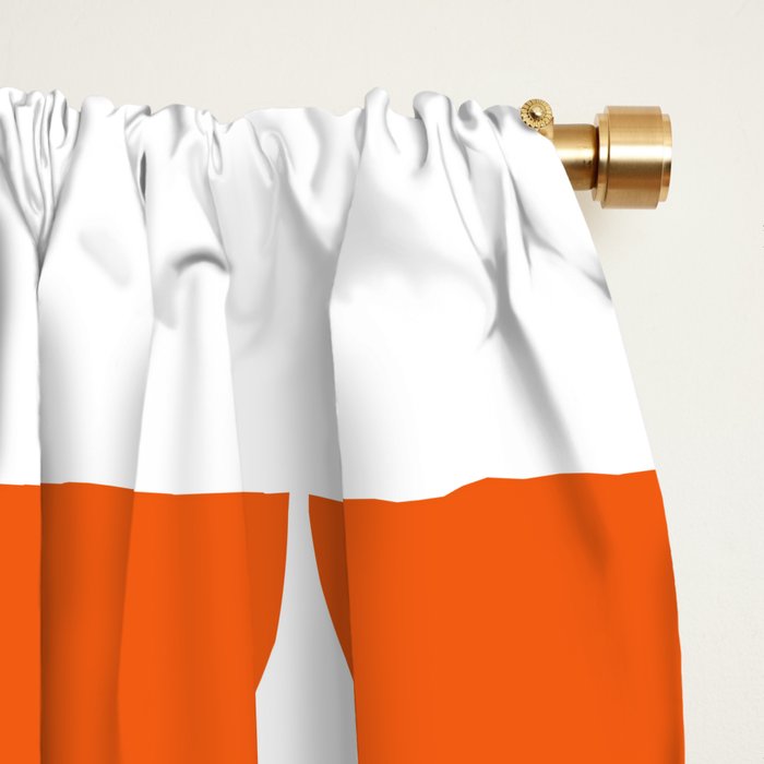 Mid Century Modern Geometric 04 Orange Window Curtain Gallery Image 2