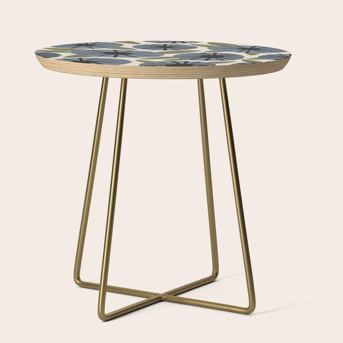 Floral Pattern / Slate Blue & Green Side Table Gallery Image 1