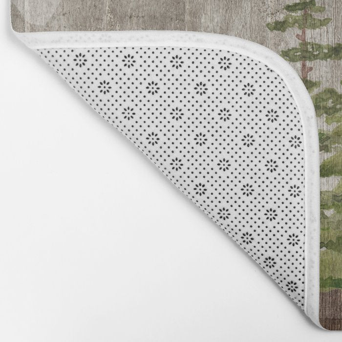 Mountain Range Woodland Forest Bath Mat Gallery Image 2