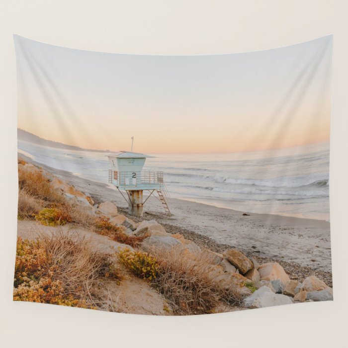 no lifeguard lxix / san diego, california Wall Tapestry Gallery Image 4