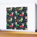 Corgi christmas sweater ugly sweater party with welsh corgis dog lovers dream christmas Wall Mural Gallery Image 2