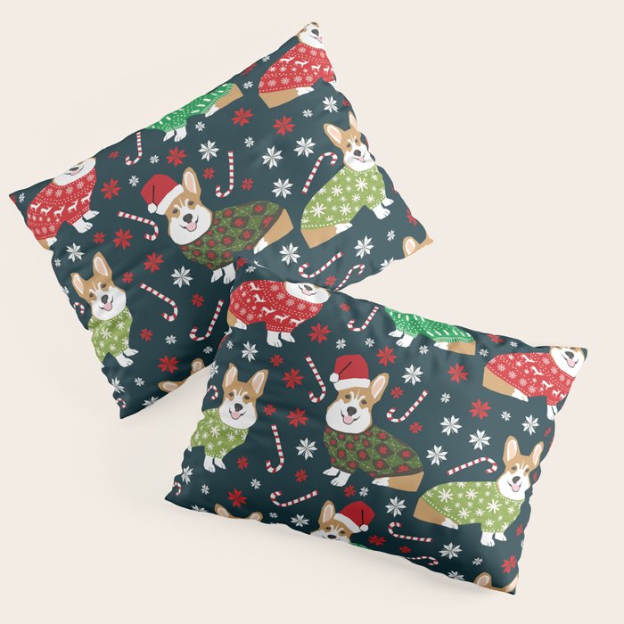 Corgi christmas sweater ugly sweater party with welsh corgis dog lovers dream christmas Pillow Sham Gallery Image 3