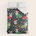 Corgi christmas sweater ugly sweater party with welsh corgis dog lovers dream christmas Comforter Gallery Image 6