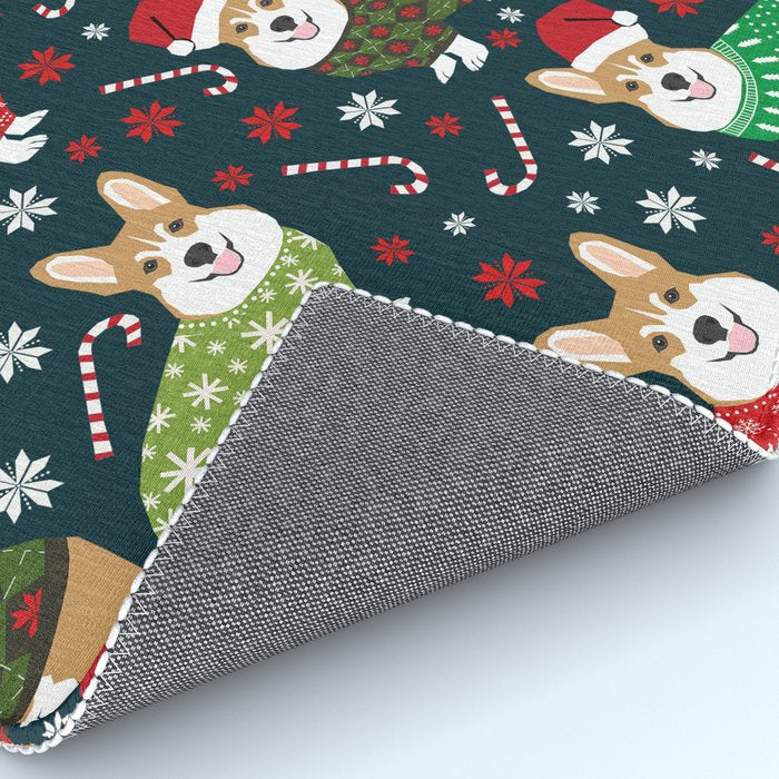 Corgi christmas sweater ugly sweater party with welsh corgis dog lovers dream christmas Rug Gallery Image 4