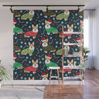 Corgi christmas sweater ugly sweater party with welsh corgis dog lovers dream christmas Wall Mural Gallery Image 1