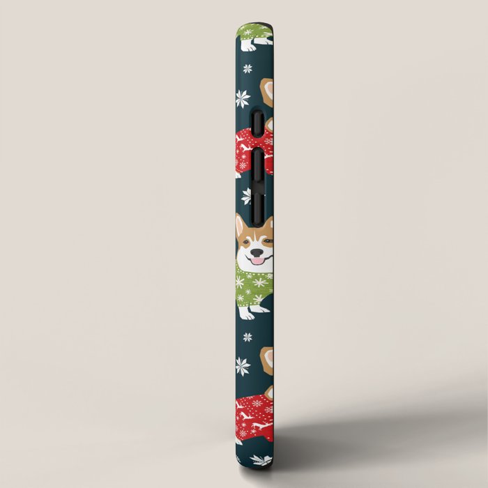 Corgi christmas sweater ugly sweater party with welsh corgis dog lovers dream christmas iPhone Case Gallery Image 2