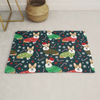 Corgi christmas sweater ugly sweater party with welsh corgis dog lovers dream christmas Rug Gallery Image 1