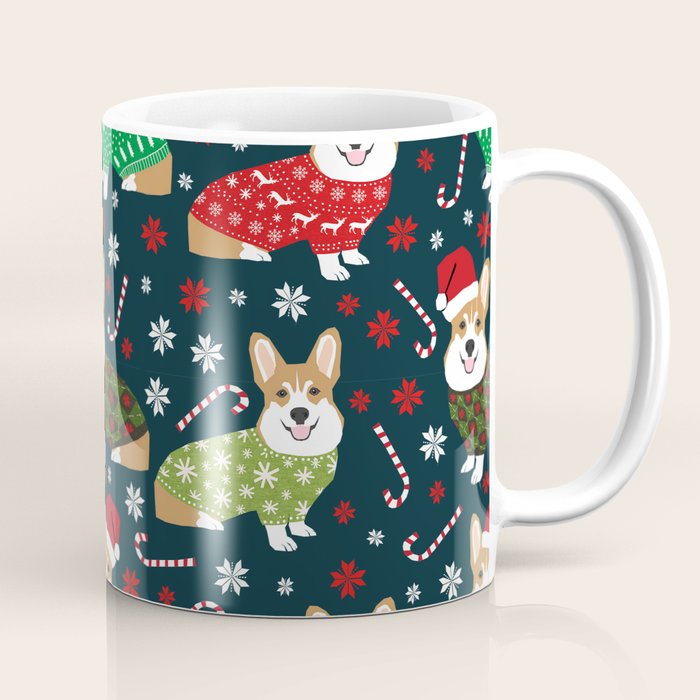 Corgi christmas sweater ugly sweater party with welsh corgis dog lovers dream christmas Coffee Mug Gallery Image 1