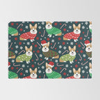 Corgi christmas sweater ugly sweater party with welsh corgis dog lovers dream christmas Rug Gallery Image 2