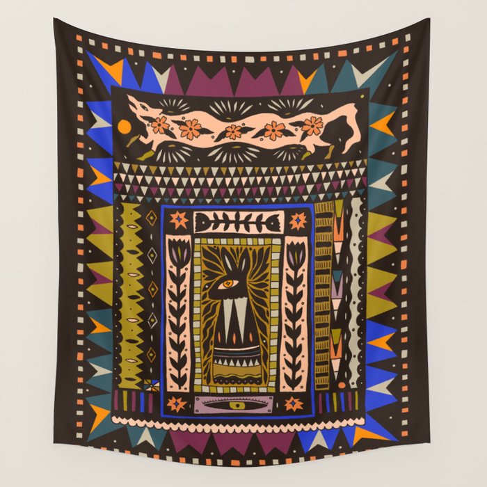 Wolf and The Rabbit Wall Tapestry Gallery Image 1