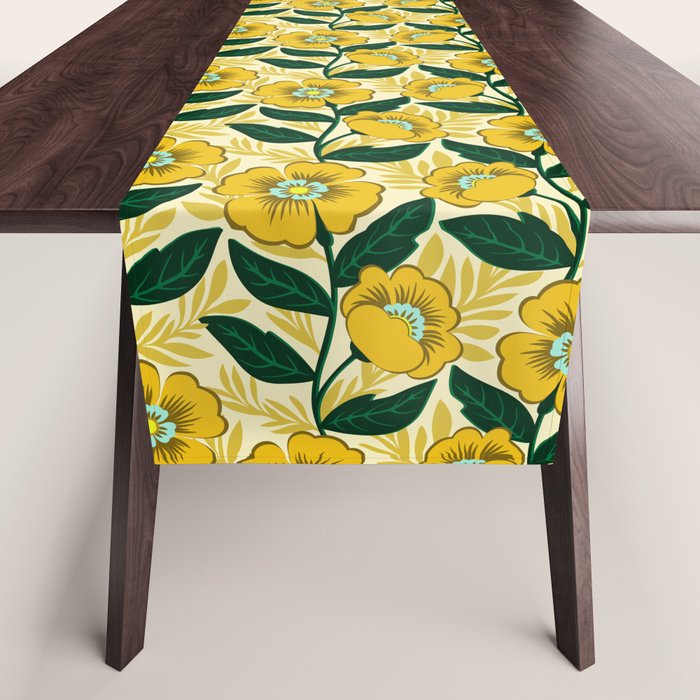 Yellow flower garden Table Runner Gallery Image 1
