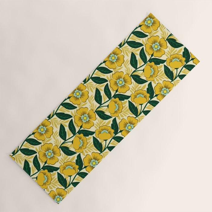 Yellow flower garden Yoga Mat Gallery Image 1