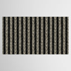 Canyon Stripe - black and cream Tablecloth Gallery Image 2