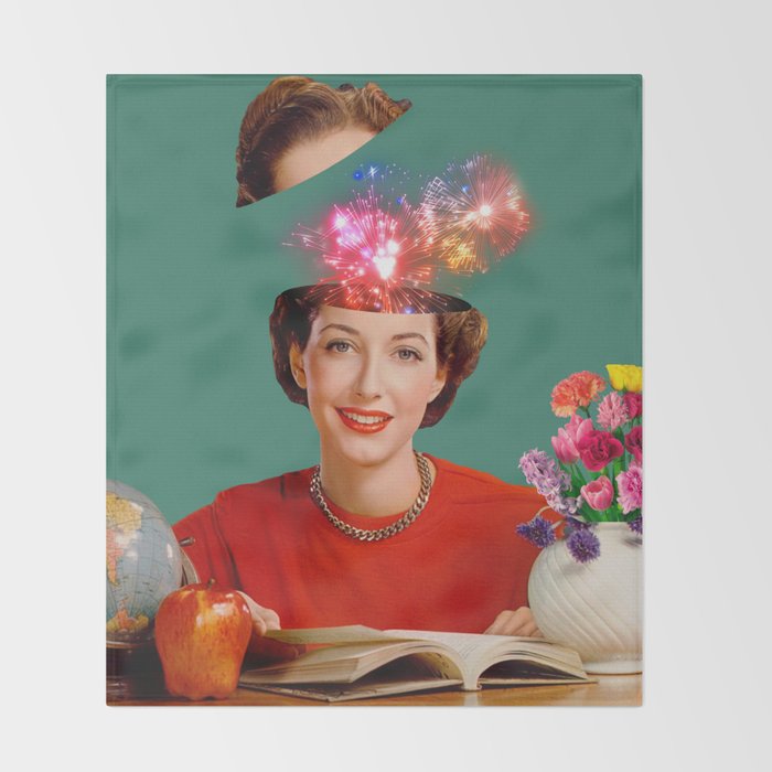 The Reader // Fireworks Throw Blanket Gallery Image 2