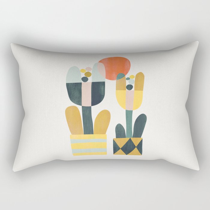 Two flowers Rectangular Pillow Gallery Image 1