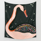 Night Swan Wall Tapestry Gallery Image 4