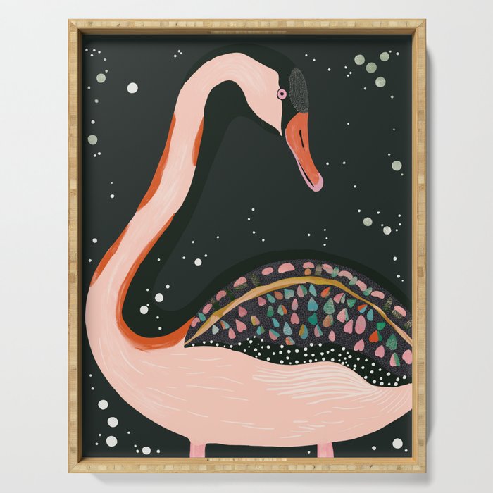 Night Swan Serving Tray Gallery Image 1