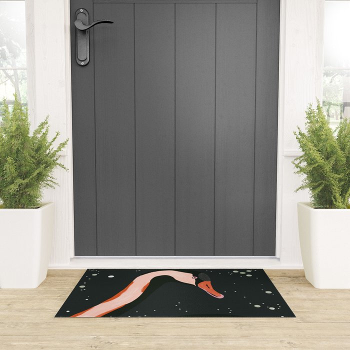 Night Swan Welcome Mat Gallery Image 3