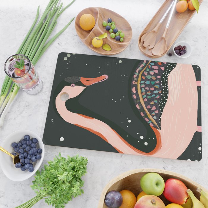 Night Swan Cutting Board Gallery Image 2