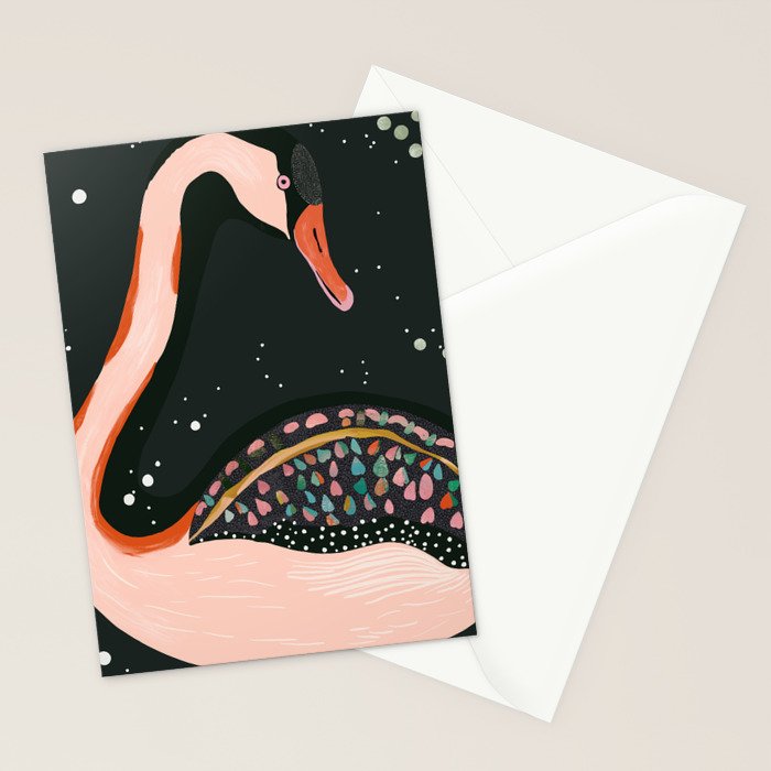 Night Swan Stationery Card Gallery Image 2