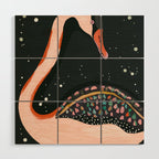 Night Swan Wood Wall Art Gallery Image 1