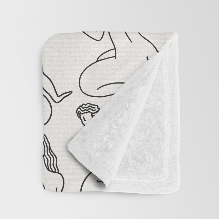 HERA LIGHT LINEN Throw Blanket Gallery Image 3