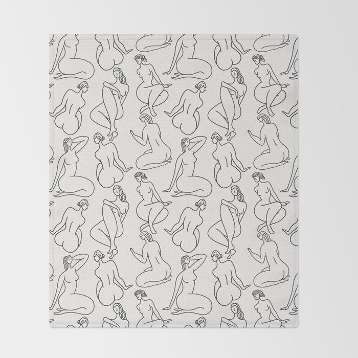 HERA LIGHT LINEN Throw Blanket Gallery Image 2