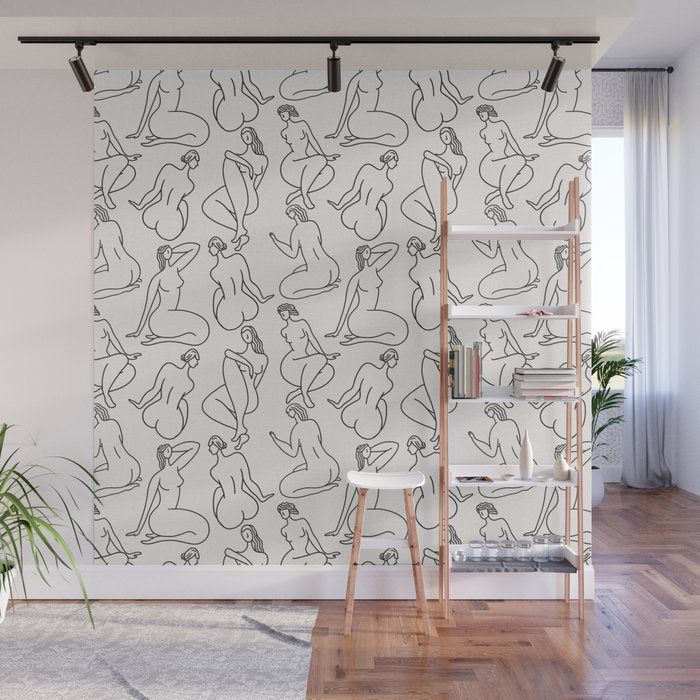 HERA LIGHT LINEN Wall Mural Gallery Image 1